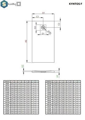 Душевой поддон Radaway Kyntos F 110x90 цвет антрацит HKF11090-64