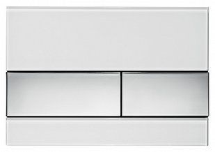Клавиша смыва Tece TECEsquare White Glass/Bright Chrome Buttons 9240802, Белый