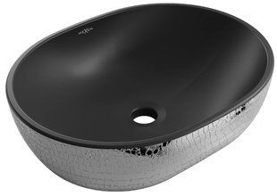 Умивальник Mexen Viki silver black matt із візерунком накладної MEX-21054872, Хром