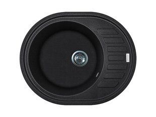 Кухонная мойка Adamant Ovum 615x495x200 чёрный 1824296100403, Черный/золото