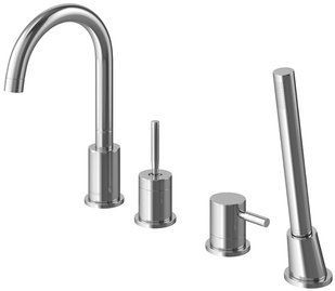 Смеситель на борт ванны Kohlman Maxima chrome QB244M, Хром