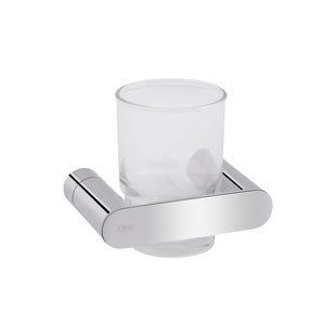 Стакан с держателем Qtap Scorpio настенный QTSTK6102103C Chrome (Sklenka), Хром
