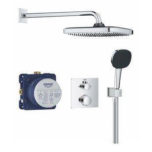 Душова система прихованого монтажу термостатична Grohe QuickFix Precision Grohtherm Cube 34882000, Хром