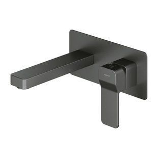 Смеситель для умывальника скрытого монтажа Omnires Slide graphite SL7715GR, Графит