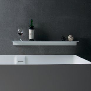 Полка из камня для ванной комнаты Volle Solid Surface 600 x 120 x 65 мм white matt 18-40-115, Белый матовый