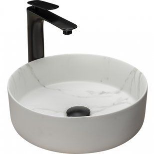 Умивальник Rea Sami marble mat накладний REA-U8703, Белый матовый