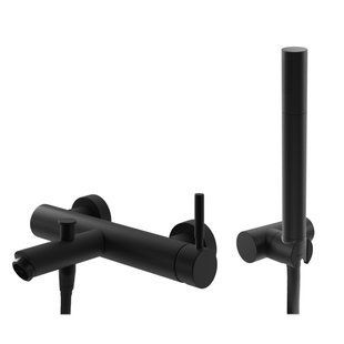 Смеситель для ванны Kohlman Roxin black настенный KPL-QW110RB, Черный матовый