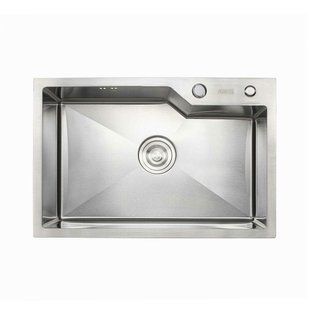 Кухонная мойка Platinum Handmade 650x430x220 (толщина 3,0/1,5 мм корзина и дозатор в комплекте), Нержавеющая сталь