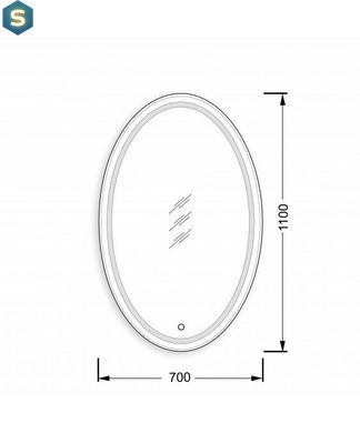 Дзеркало Мойдодир Magda 110x70 з LED підсвіткою та сенсором