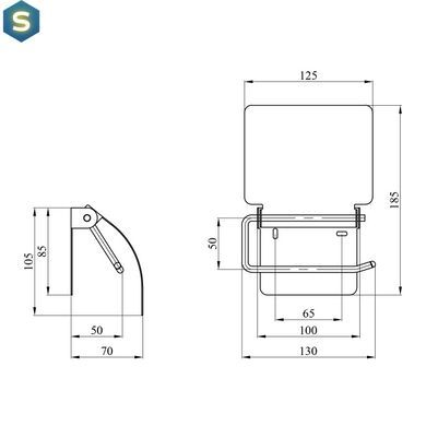 Держатель туалетной бумаги Kroner KRM Rizze - ACC302, Хром