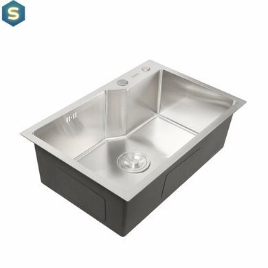 Кухонная мойка Platinum Handmade 650x430x220 (толщина 3,0/1,5 мм корзина и дозатор в комплекте), Нержавеющая сталь