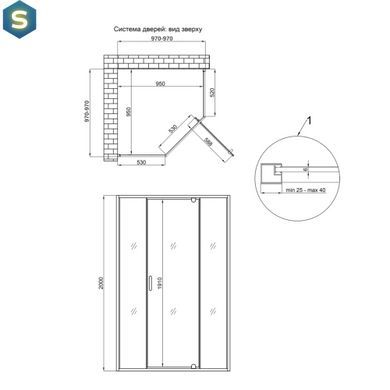 Душова кабіна Qtap Scorpio CRM10115-AC6 100x100 см, скло Clear 6 мм, покриття CalcLess, без піддона, Хром, Універсальна, хром, без поддона