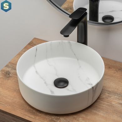 Умывальник Rea Sami marble mat накладной REA-U8703, Белый матовый