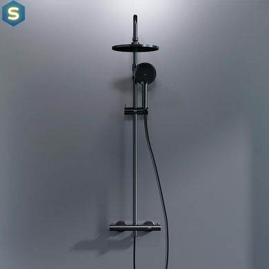 Душова система з термостатом Damixa Option black DX218091300, Черный матовый