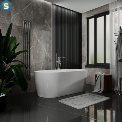 Ванна акрилова окремостояча Koller Pool PureLine 1600x800 White з сифоном 0266250101, Білий