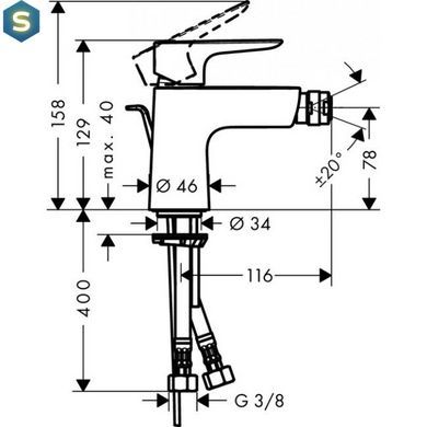 Смеситель для биде Hansgrohe Talis E 71720000