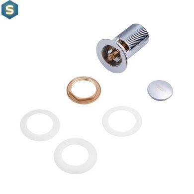Донний клапан для раковини Kroner KRM - C962-1 1 1/4" з переливом CV022945, Хром