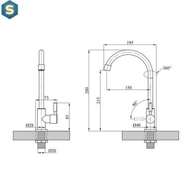 Монокран Kroner KRP Edelstahl Klassisch - SCH098PVD, Графит