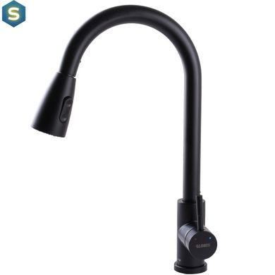 Змішувач для кухні Globus Lux Alpen SBT1-2031-BB, Черный матовый