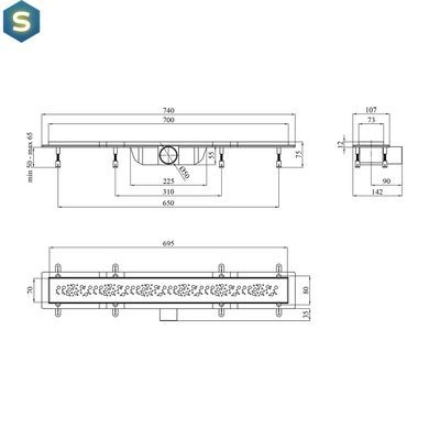 Трап линейный Kroner KRP Harz M70 Muster CV029586