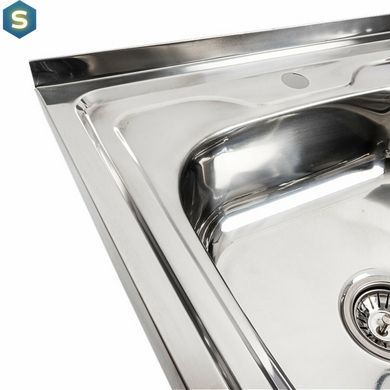 Кухонна мийка з нержавіючої сталі Platinum 8060 L поліровка (0,7/160 мм), Polish