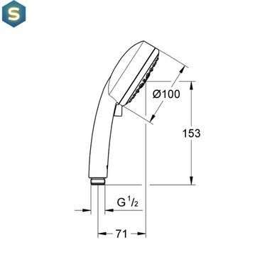 Ручний душ Grohe Vitalio Comfort 100 26094000, Хром