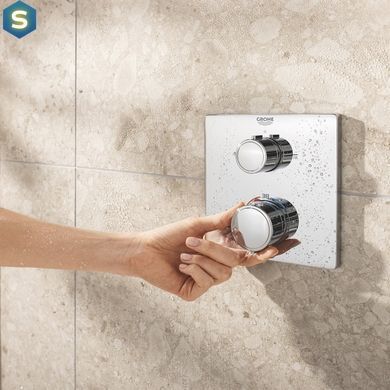 Душова система прихованого монтажу термостатична Grohe QuickFix Precision Grohtherm Cube 34882000, Хром