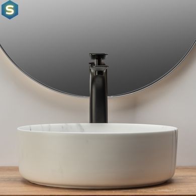 Умывальник Rea Sami marble mat накладной REA-U8703, Белый матовый