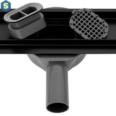 Душовий канал Rea Neo Pro black 2в1 чорний 90 см REA-G8908