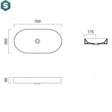 Умывальник Catalano Horizon 70x35 170AHZ00, Белый