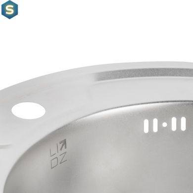 Кухонная мойка Lidz 490-A 0,6 мм Satin (LIDZ490A06SAT160), Satin