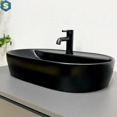 Умывальник VBI Terni black matt накладний VBI-011803, Черный матовый
