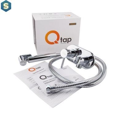 Набір для гігієнічного душу зі змішувачем Qtap Inspai-Varius CRM V00440501, Хром