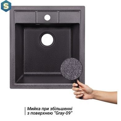 Кухонна мийка Lidz 460х515/200 GRF-13 (LIDZGRF13460515200), Графит
