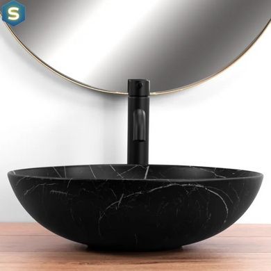 Умивальник Rea Fibo black matt накладний REA-U3301, Черный матовый