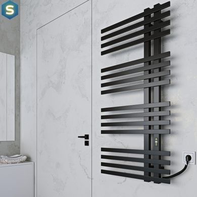 Рушникосушарка KOSSER Браш1200х600 EL, Чорний/золото, Лівий