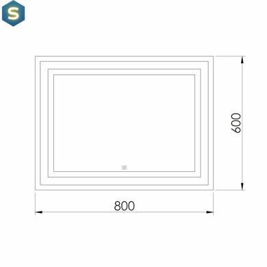 Зеркало Imprese Karlov Light прямоугольное в раме с фронтальной и настенной подсветкой 60x80 см m08607600MA