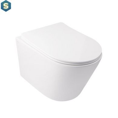 Набор Qtap инсталляция 3 в 1 Nest QT0133M425 с панелью смыва круглой QT0111M11112CRM + унитаз с сиденьем Swan QT16335178W, Белый