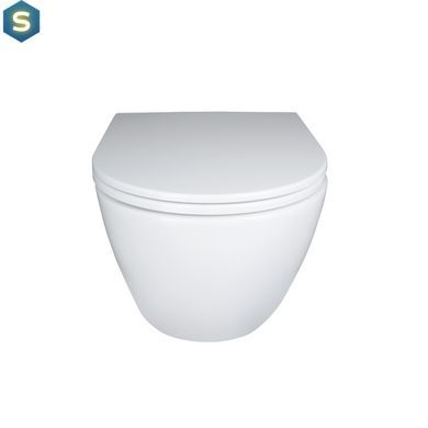 Унітаз підвісний Qtap Robin Mew безобідковий з сидінням Soft-close QT1333046EUQW, Білий