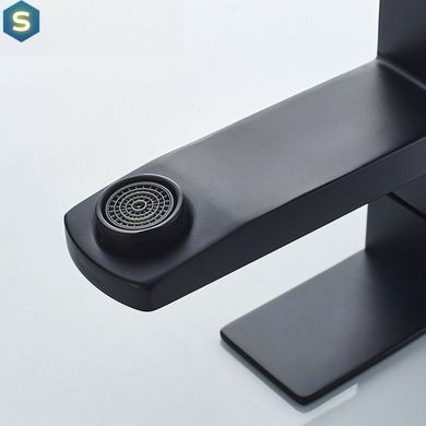 Змішувач для умивальника Wezer PRO1-02-BLACK, Черный матовый