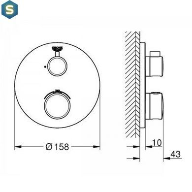 Термостат прихованного монтажу Grohe Grohtherm 24075000