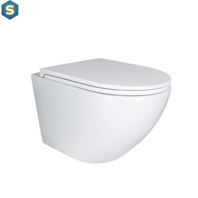 Унітаз підвісний Qtap Robin Mew безобідковий з сидінням Soft-close QT1333046EUQW, Білий