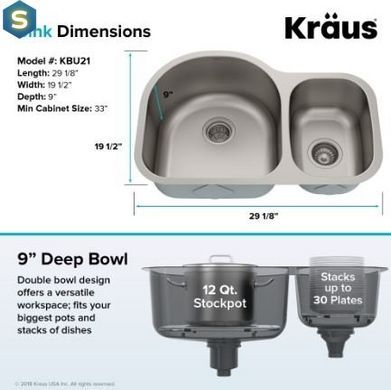 Кухонна мийка Kraus KBU21