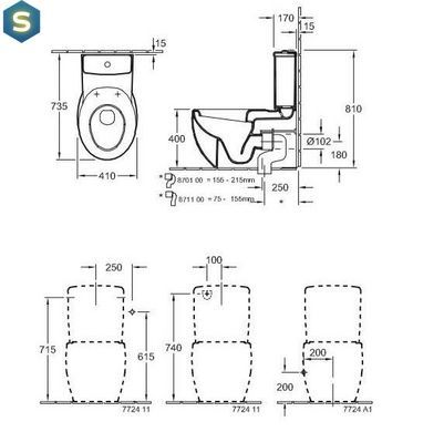Чаша напольного унитаза Villeroy&Boch Aveo 661410R2, Белый