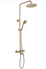 Душевая система Rea Lungo с термостатом и изливом brushed gold REA-P6604, Золотой