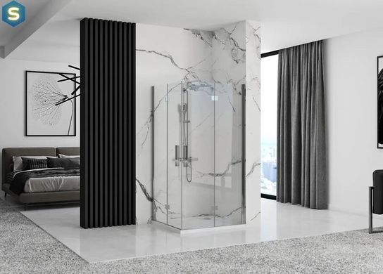 Душевая кабина Rea Molier 2 90x100 chrome REA-K8539 + REA-K6371, Хром, Универсальная, прозрачный, хром