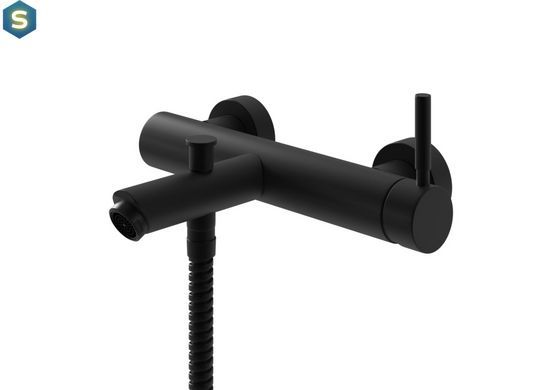 Змішувач для ванни Kohlman Roxin black настінний KPL-QW110RB, Черный матовый
