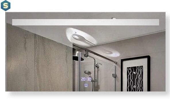 Зеркало Dusel DE-M3021 65x80 см с часами, Белый