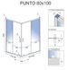 Душевая кабина Rea Punto 80x100 black REA-K4806, Черный/золото, Универсальная, прозрачный