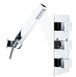 Душевая система Rea Brito chrome с термостатом + BOX скрытого монтажа REA-P0801KPL-D, Хром